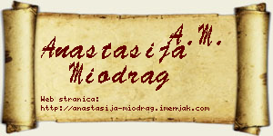 Anastasija Miodrag vizit kartica